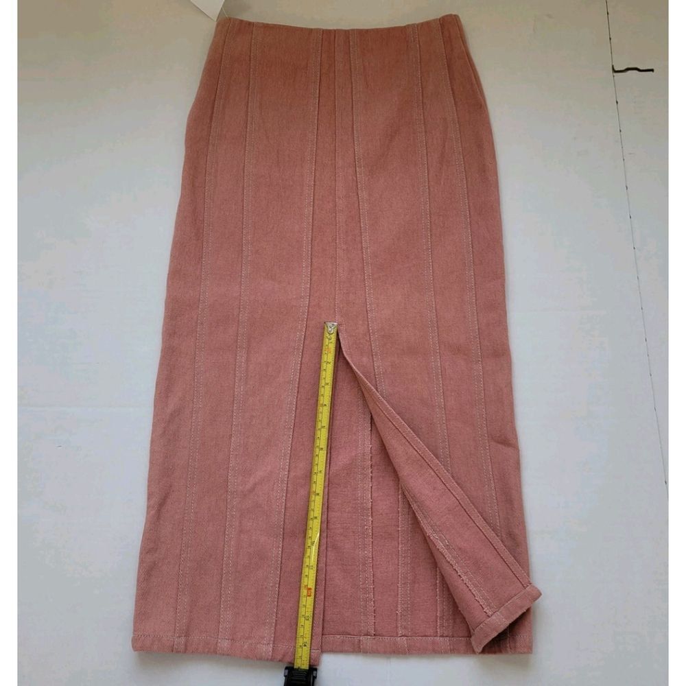 NWOT Free People Marley Denim Skirt Size 0 Women's Casual Low Rise Boho Midi - Picture 7 of 10